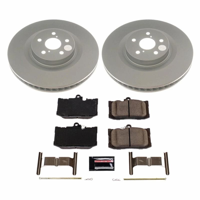 PowerStop — Genuine Geomet Coated Rotor and Low-Dust Ceramic Brake Pad Kit