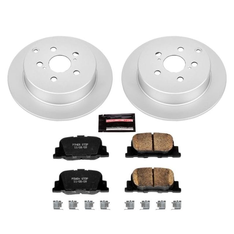 PowerStop — Genuine Geomet Coated Rotor and Low-Dust Ceramic Brake Pad Kit