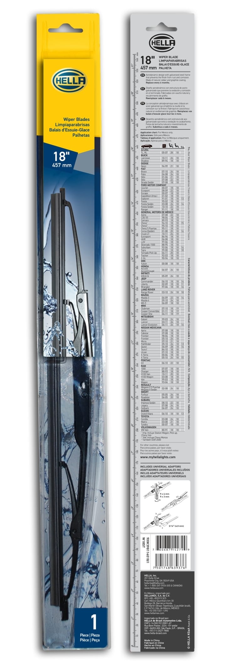 Hella — HELLA Wiper Blade 9XW398114018/I