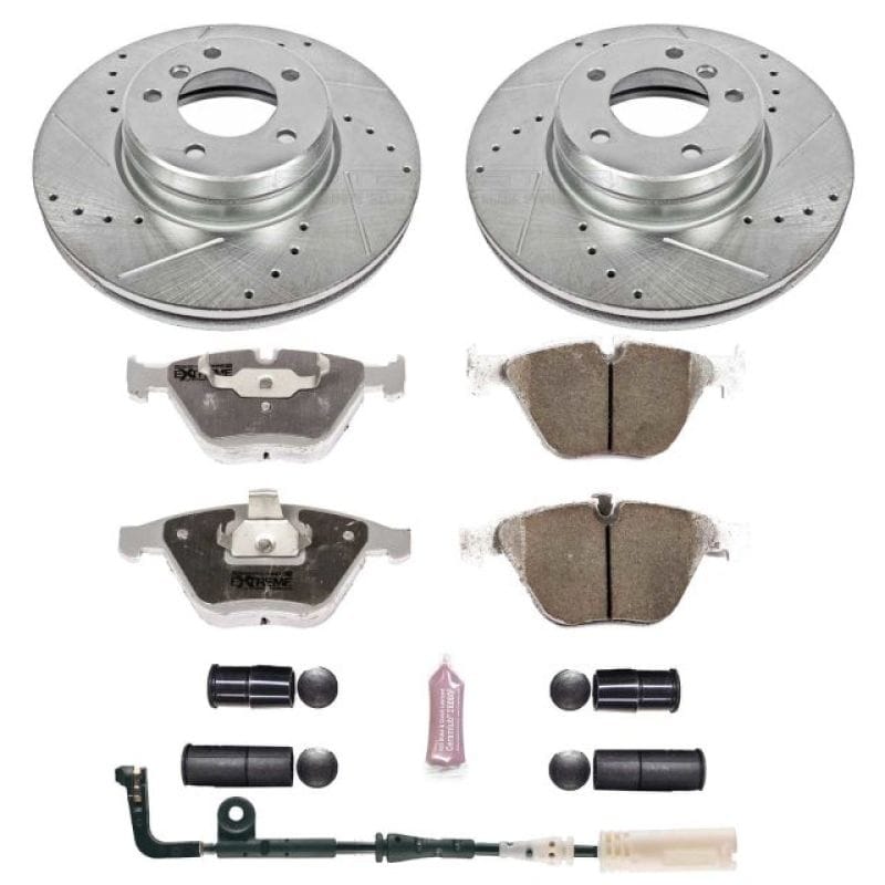 PowerStop — Z26 Street Performance Ceramic Brake Pad and Drilled & Slotted Rotor Kit