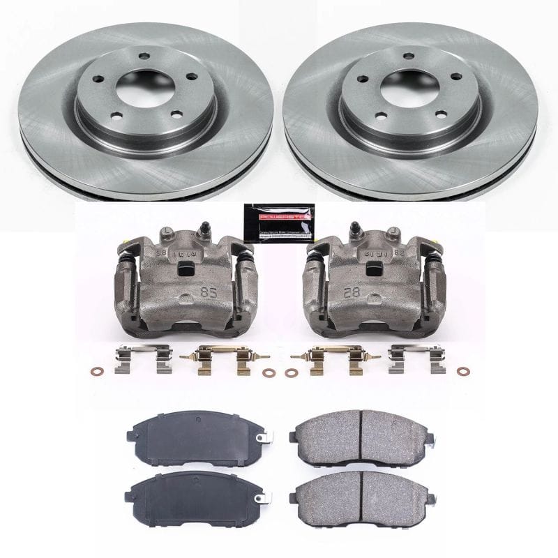 PowerStop — OE Stock Replacement Low-Dust Ceramic Brake Pad, Rotor and Caliper Kit