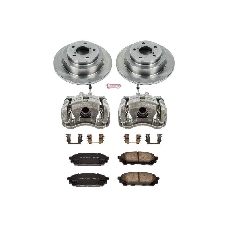 PowerStop — OE Stock Replacement Low-Dust Ceramic Brake Pad, Rotor and Caliper Kit