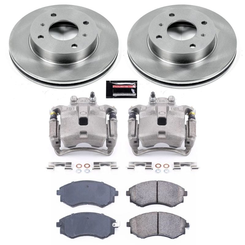 PowerStop — OE Stock Replacement Low-Dust Ceramic Brake Pad, Rotor and Caliper Kit