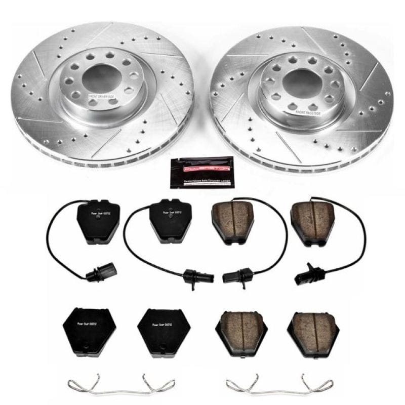 PowerStop — Z23 Daily Driver Carbon-Fiber Ceramic Brake Pad and Drilled & Slotted Rotor Kit