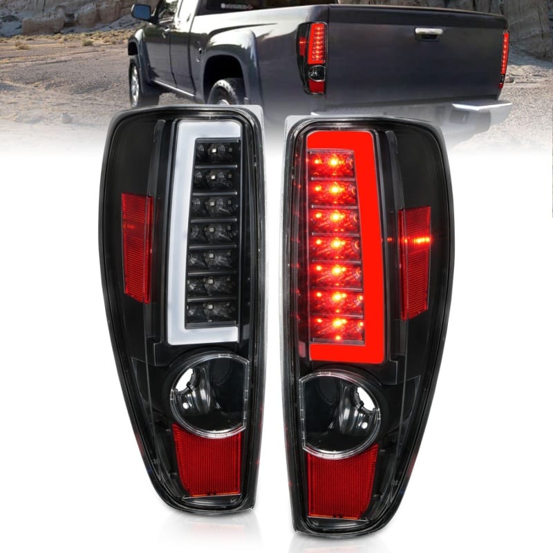 ANZO — ANZO 2004-2012 Chevrolet Colorado/ GMC Canyon LED Tail Lights w/ Light Bar Black Housing
Tail Light Set