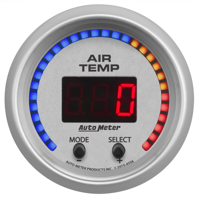 AutoMeter — GAUGE, AIR TEMP, DUAL, 2 1/16", 0-300?F, DIGITAL, ULTRA-LITE