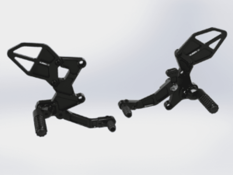 Vortex Racing — Vortex Racing 18-24 Kawasaki EX400 Ninja 400 R Rear Set- Black