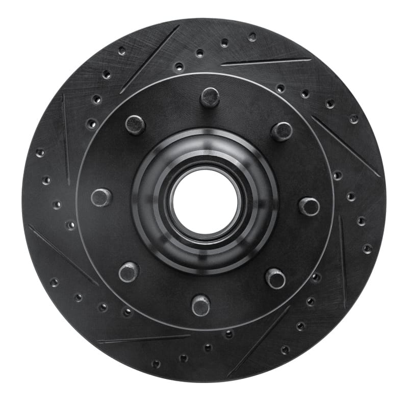 R1 Concepts — R1 Concepts Brake Rotor Drilled and Slotted Black