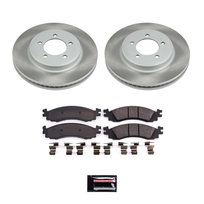 PowerStop — Semi-Coated Rotor and Low-Dust Ceramic Brake Pad Kit