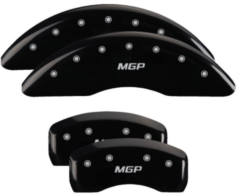 MGP — Set of 4 caliper covers, Engraved Front and Rear: MGP, Black powder coat finish,