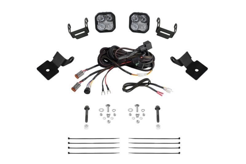 Diode Dynamics — Diode Dynamics 14-18 Polaris RZR XP Stage Series SS3 A-Pillar Pod Kit - Sport White Combo