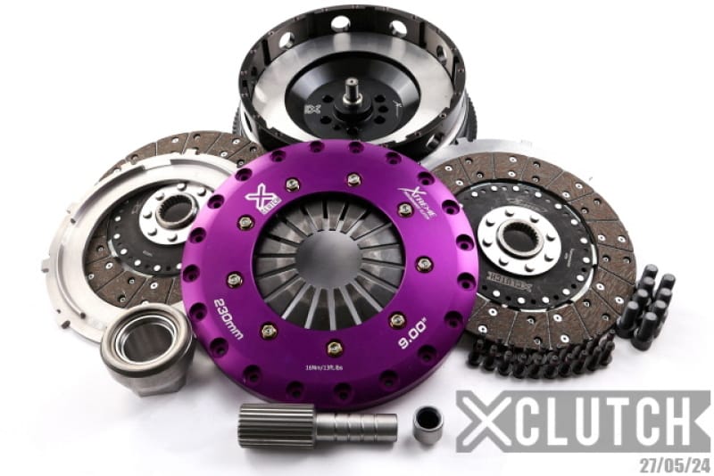 XCLUTCH — Clutch Kit Inc Chromoly Flywheel; 9" Twin Solid Organic Clutch Discs