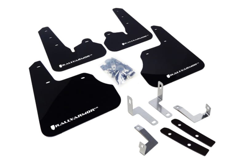 Rally Armor — Black Mud Flap/White Logo