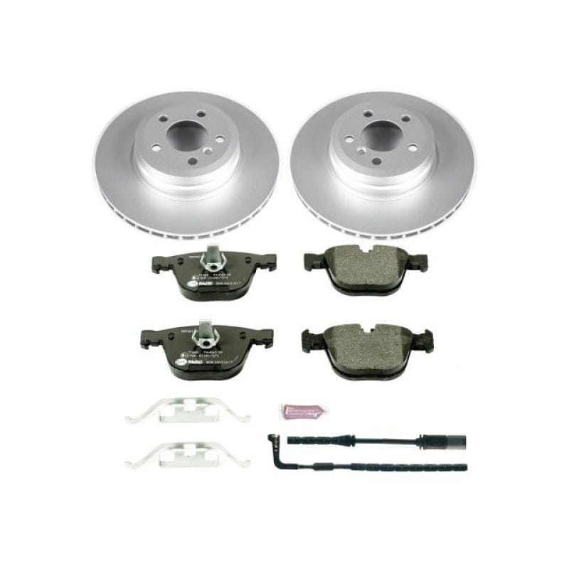 PowerStop — Genuine Geomet Coated Rotors, ECE-R90 Brake Pads + Hardware Kit