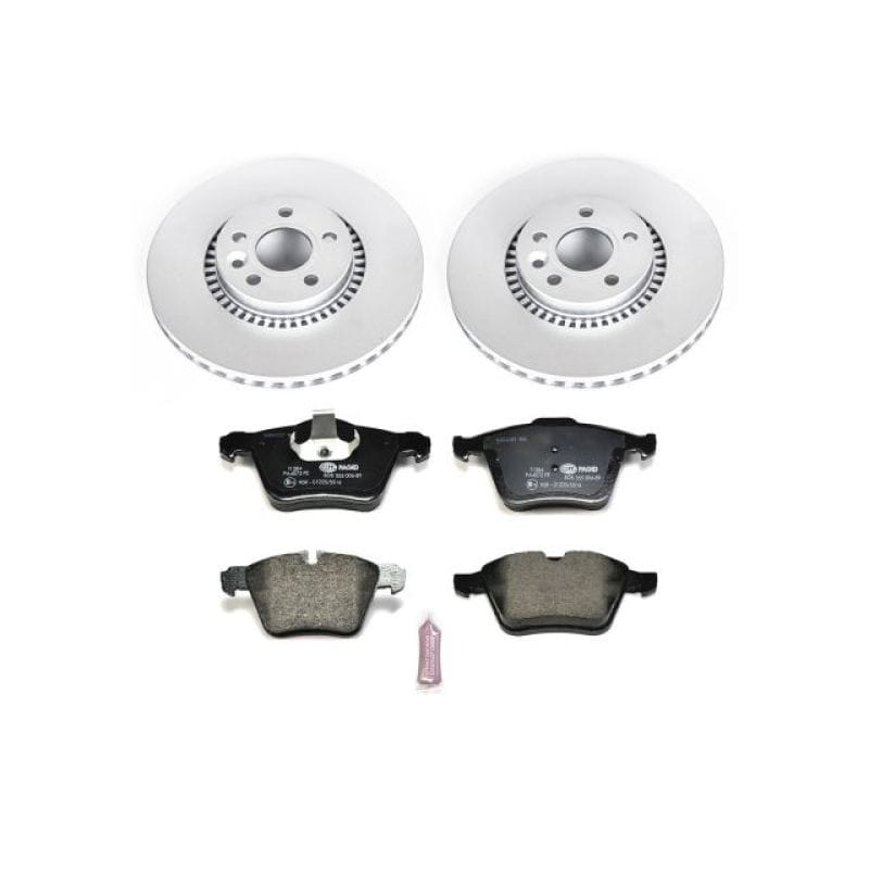 PowerStop — Genuine Geomet Coated Rotors, ECE-R90 Brake Pads + Hardware Kit