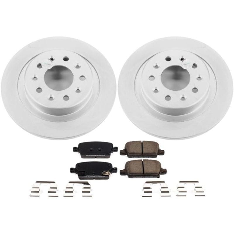 PowerStop — Genuine Geomet Coated Rotor and Low-Dust Ceramic Brake Pad Kit