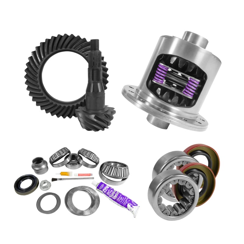 Yukon Gear & Axle — 9.75in. Ford 3.55 Rear Ring/Pinion; Install Kit; 34spl Posi; Axle Bearings
9.75" Ford 3.55 Rear Ring & Pinion, Install Kit, 34spl Posi, Axle Bearings