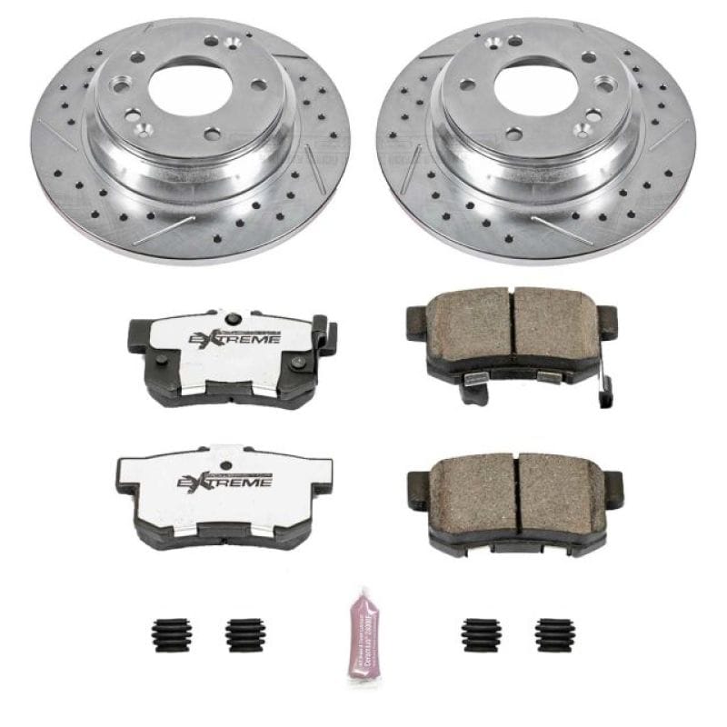 PowerStop — Z26 Street Performance Ceramic Brake Pad and Drilled & Slotted Rotor Kit
