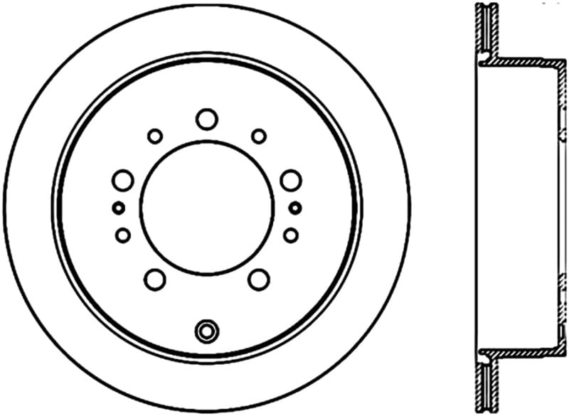 Stoptech — StopTech Sport Slotted Cryo Brake Rotor; Rear Right