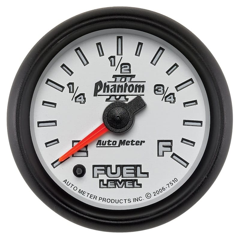 AutoMeter — GAUGE, FUEL LEVEL, 2 1/16" , 0-280O PROGRAMMABLE, PHANTOM II