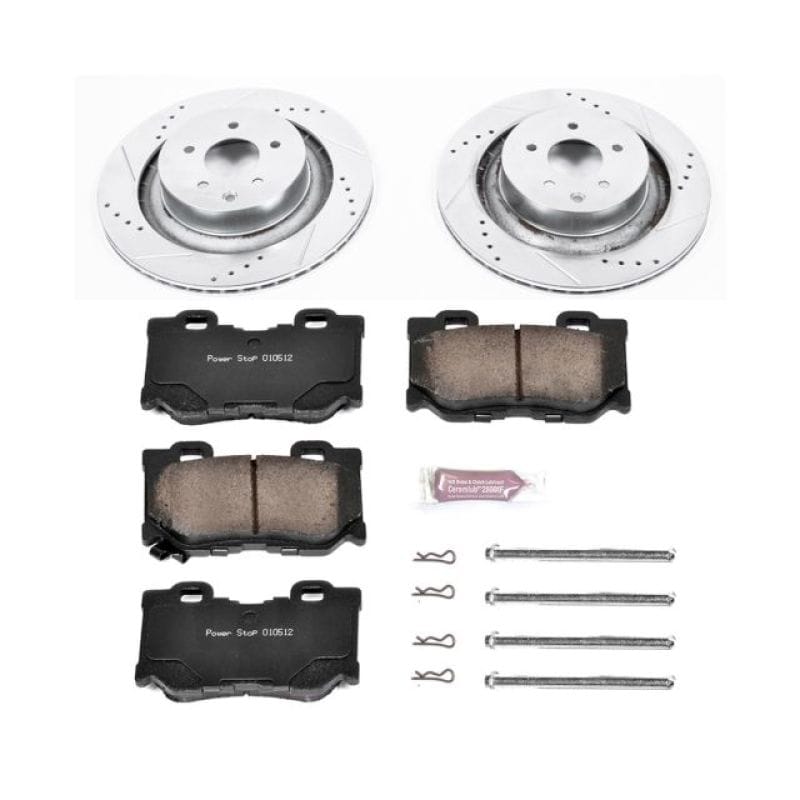 PowerStop — Z23 Daily Driver Carbon-Fiber Ceramic Brake Pad and Drilled & Slotted Rotor Kit