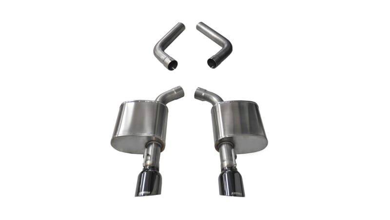CORSA Performance — 2.75in. Axle-Back Dual Rear Exit with Single 4.5in. Black PVD Pro-Series Tips
