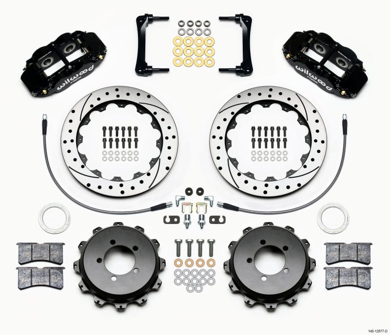 Wilwood — KIT,REAR,SUBARU WRX 08-12,FNSL4R 12.88x.81,REAR MT,DRILLED,W/LINES