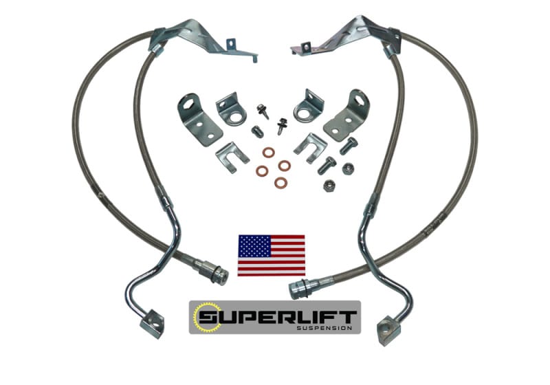 Superlift — Bulletproof Brake Hose - Front - 05-07 F-250/F350 w/ 4-8" Lift
Bulletproof Brake Hose-Front-05-07 F-250/F350 w/4-8in. Lift