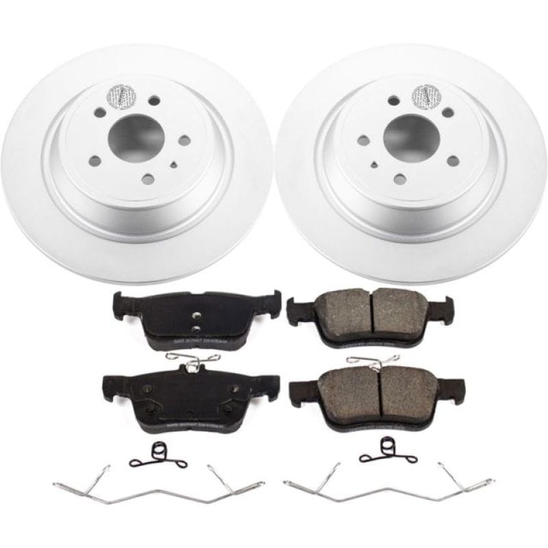 PowerStop — Genuine Geomet Coated Rotor and Low-Dust Ceramic Brake Pad Kit