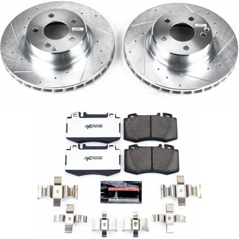 PowerStop — Z26 Street Performance Ceramic Brake Pad and Drilled & Slotted Rotor Kit