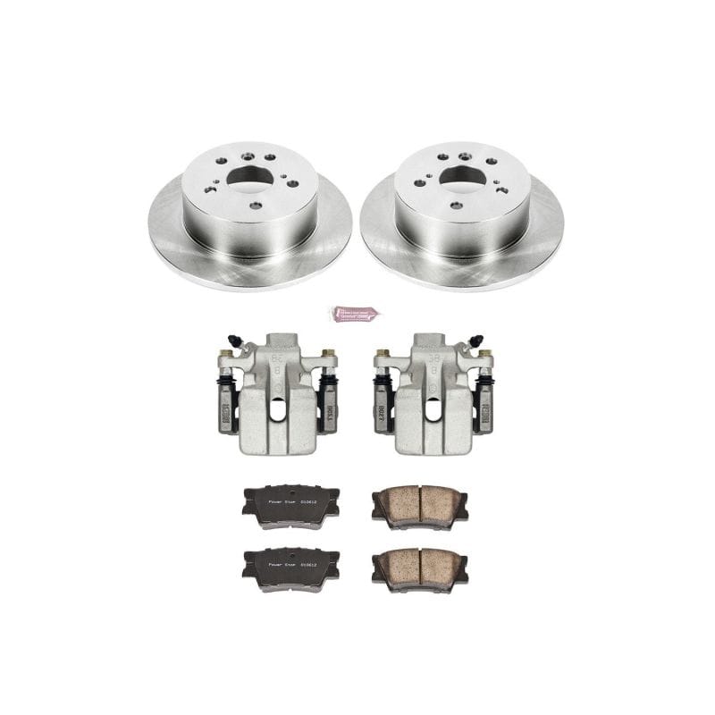 PowerStop — OE Stock Replacement Low-Dust Ceramic Brake Pad, Rotor and Caliper Kit