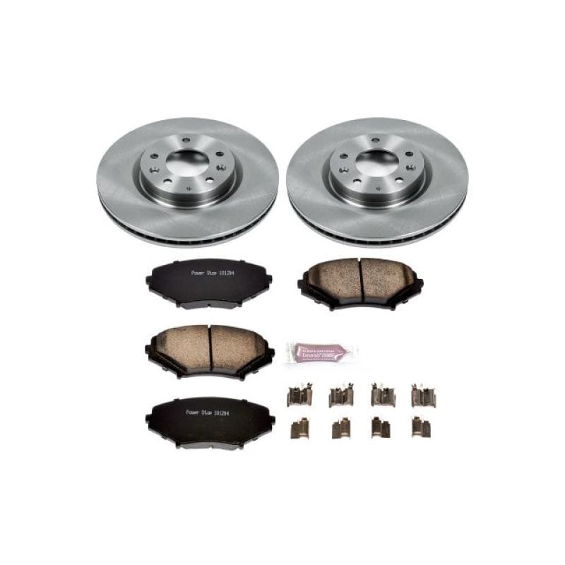 PowerStop — OE Stock Replacement Low-Dust Ceramic Brake Pad and Rotor Kit