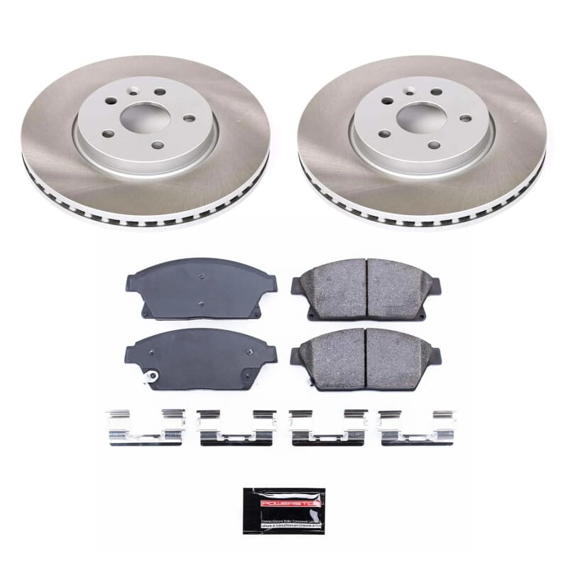 PowerStop — Semi-Coated Rotor and Low-Dust Ceramic Brake Pad Kit
