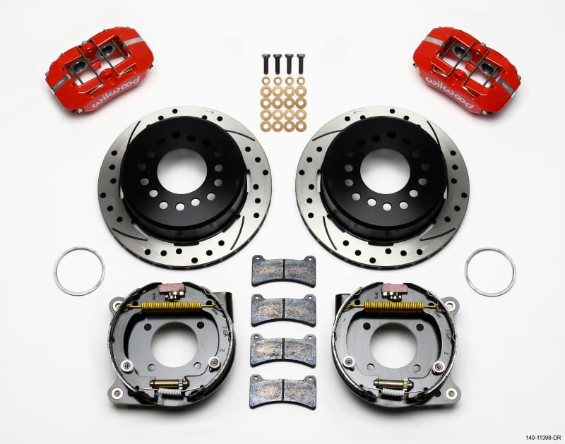 Wilwood — KIT,REAR,DISC/DRUM,12 BOLT,2.75/2.81 OFF 1PC 11.00,SRP,RED