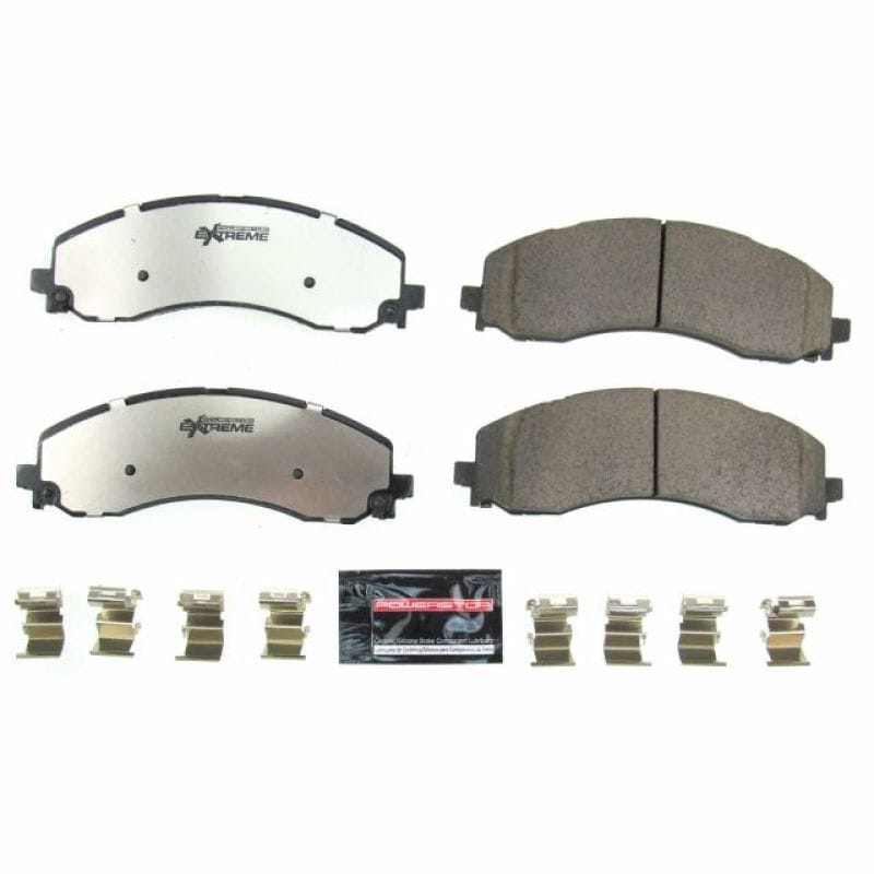PowerStop — PowerStop - Z36 Truck and SUV Carbon-Fiber Ceramic Brake Pads with Hardware Kit