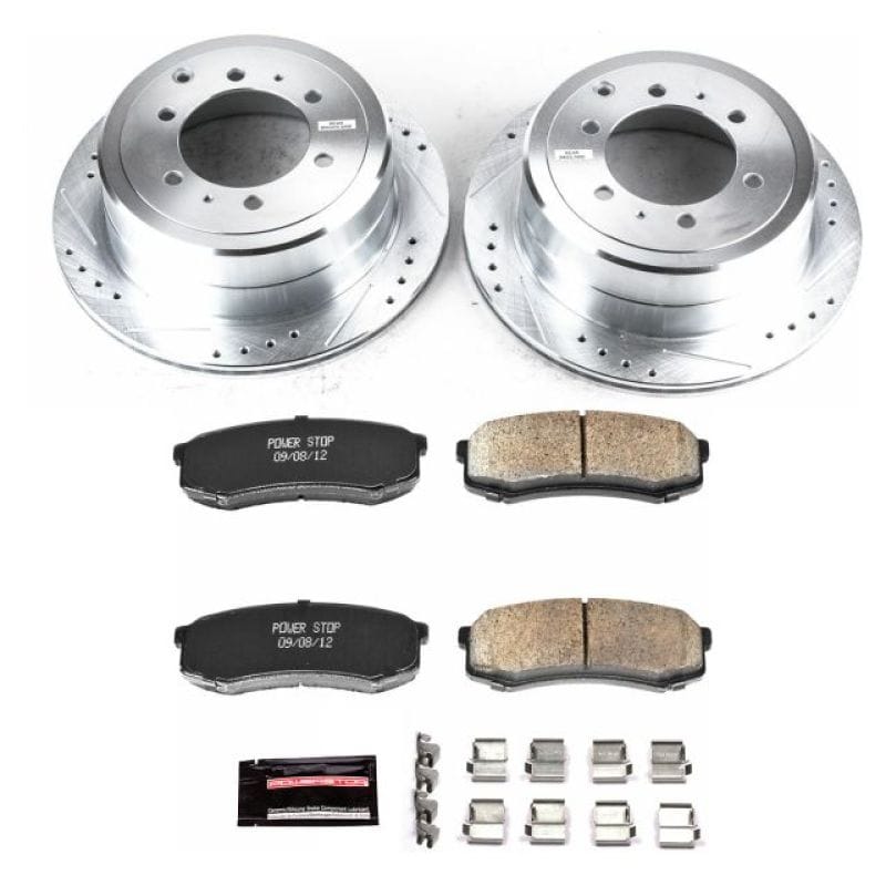 PowerStop — Z23 Daily Driver Carbon-Fiber Ceramic Brake Pad and Drilled & Slotted Rotor Kit