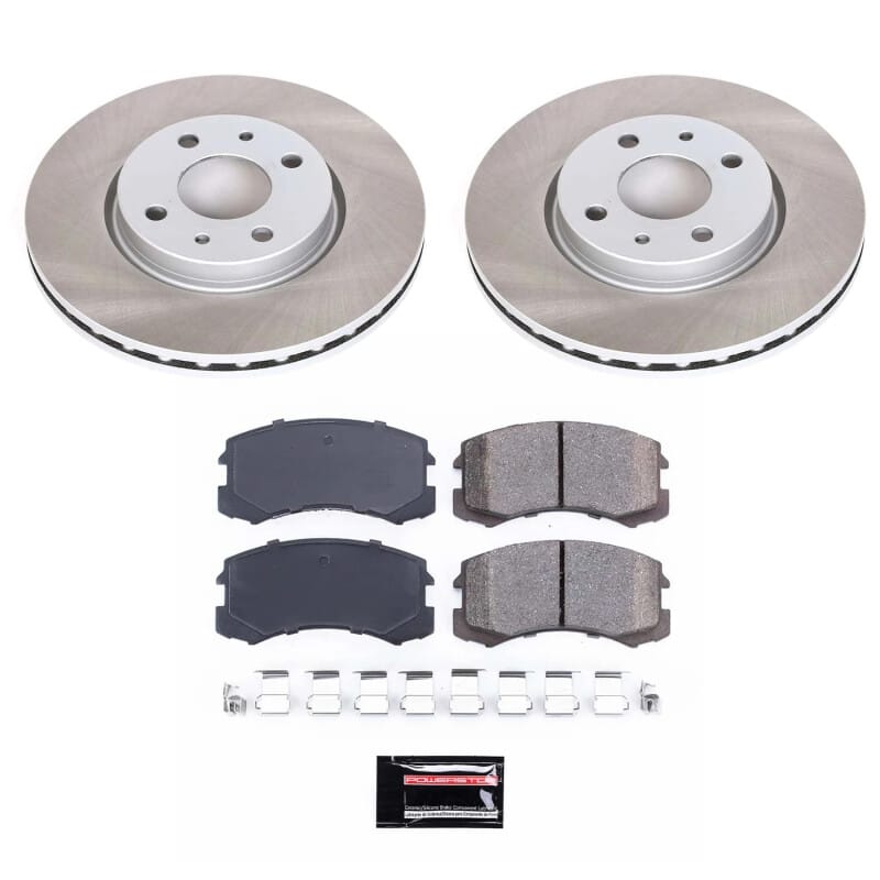 PowerStop — Semi-Coated Rotor and Low-Dust Ceramic Brake Pad Kit