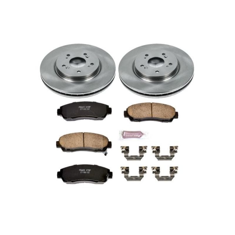 PowerStop — OE Stock Replacement Low-Dust Ceramic Brake Pad and Rotor Kit