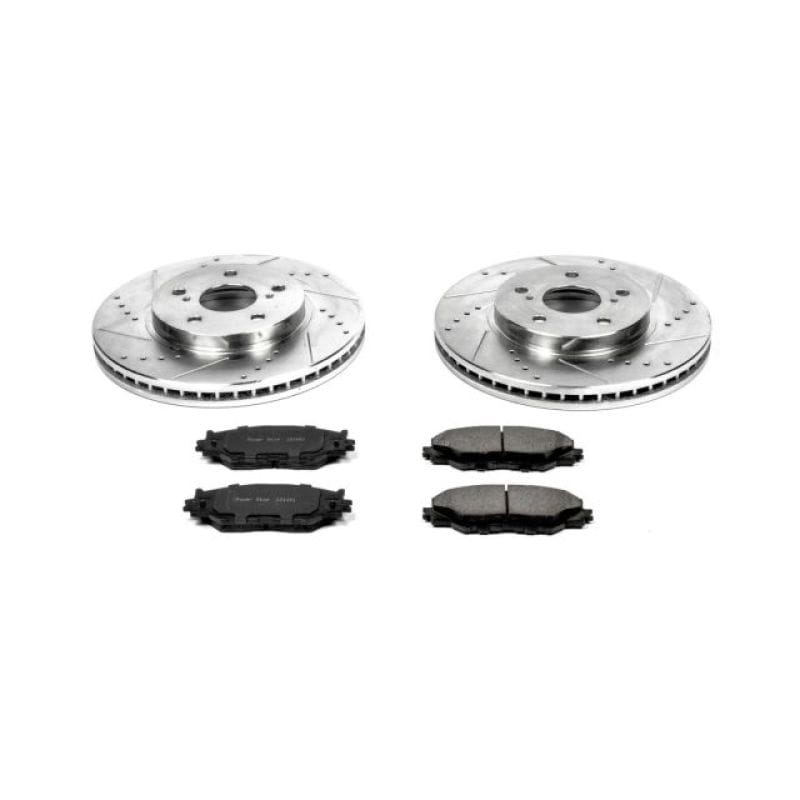 PowerStop — Z23 Daily Driver Carbon-Fiber Ceramic Brake Pad and Drilled & Slotted Rotor Kit