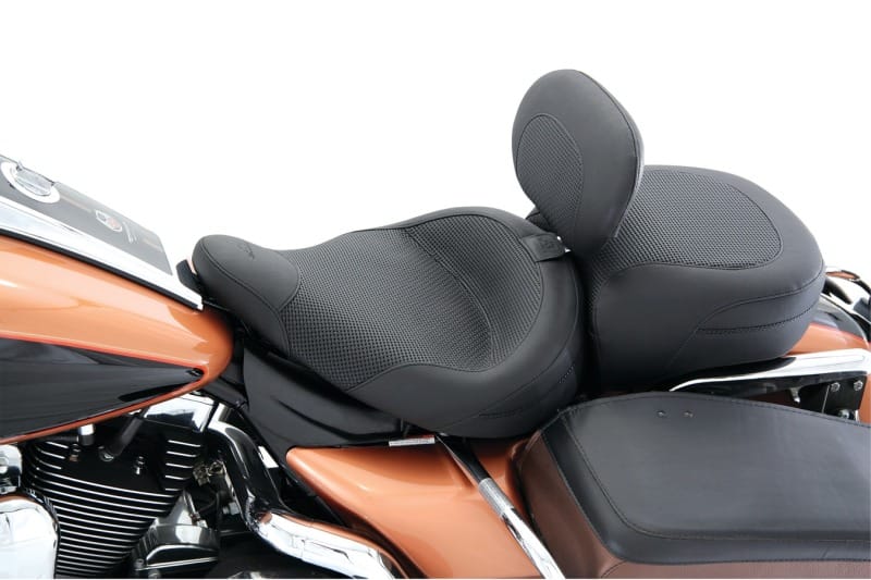 Mustang Motorcycle — Mustang 83-21 Harley Electra Glide,Rd King Police Std Tour Solo Seat w/DBR Textured - Black