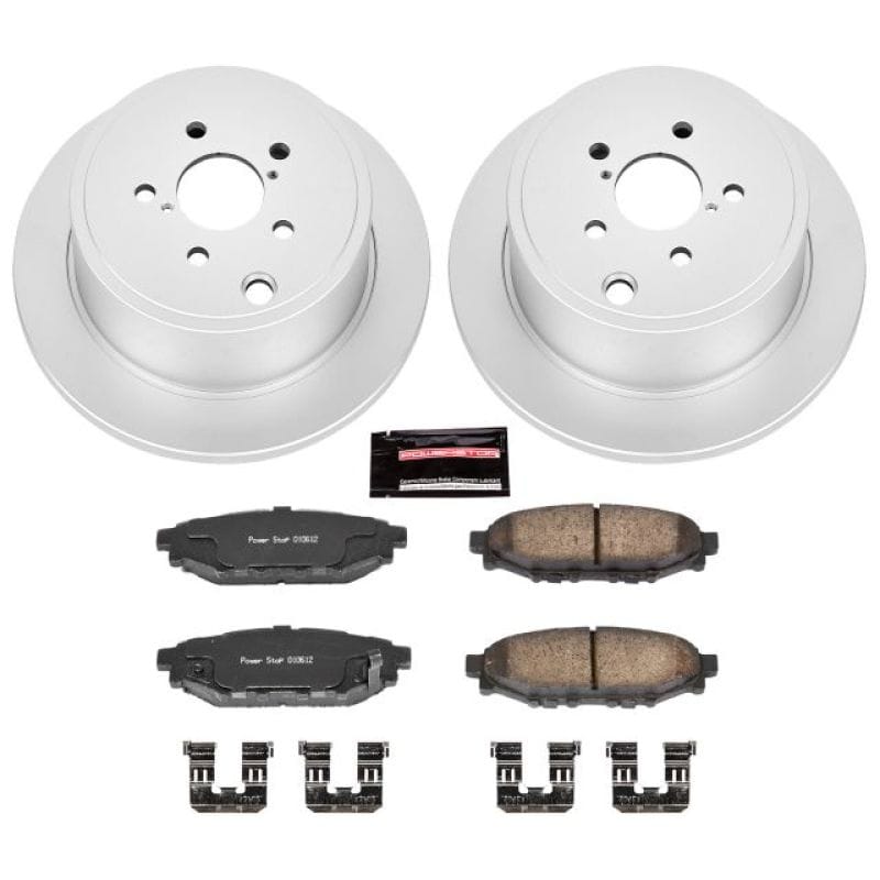 PowerStop — Genuine Geomet Coated Rotor and Low-Dust Ceramic Brake Pad Kit