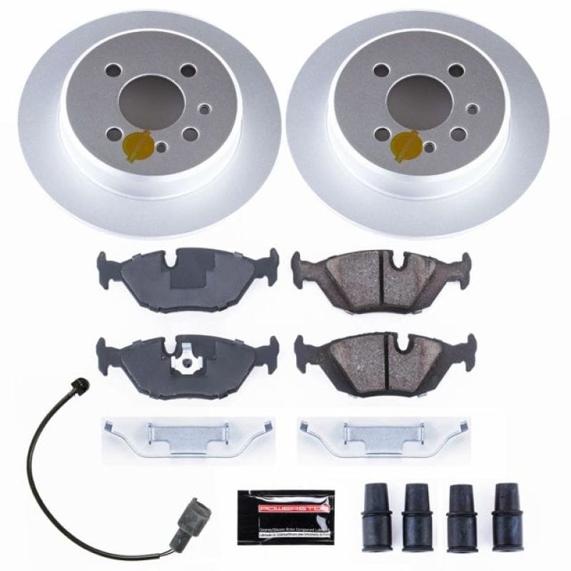 PowerStop — Genuine Geomet Coated Rotor and Carbon-Fiber Ceramic Brake Pad Kit