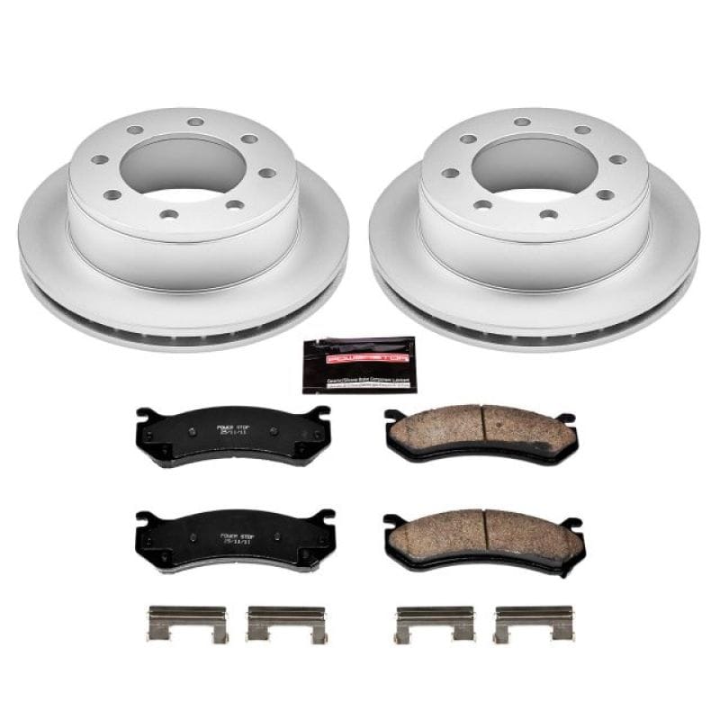 PowerStop — Genuine Geomet Coated Rotor and Low-Dust Ceramic Brake Pad Kit