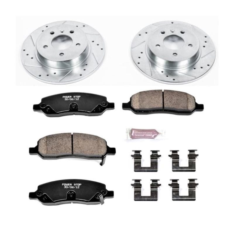 PowerStop — Z23 Daily Driver Carbon-Fiber Ceramic Brake Pad and Drilled & Slotted Rotor Kit