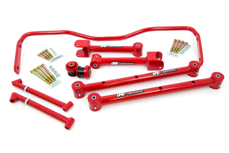 UMI Performance — UMI A-Body rear kit: tubular arms, sway bar, braces, bushings, USA-made.