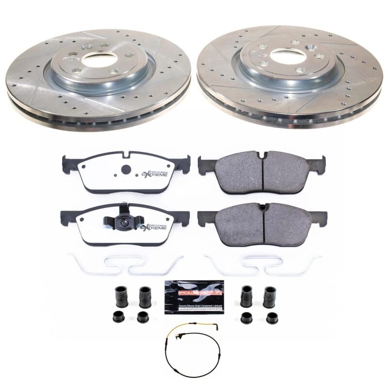 PowerStop — Z36 Truck and SUV Carbon-Fiber Ceramic Brake Pad and Drilled & Slotted Rotor Kit