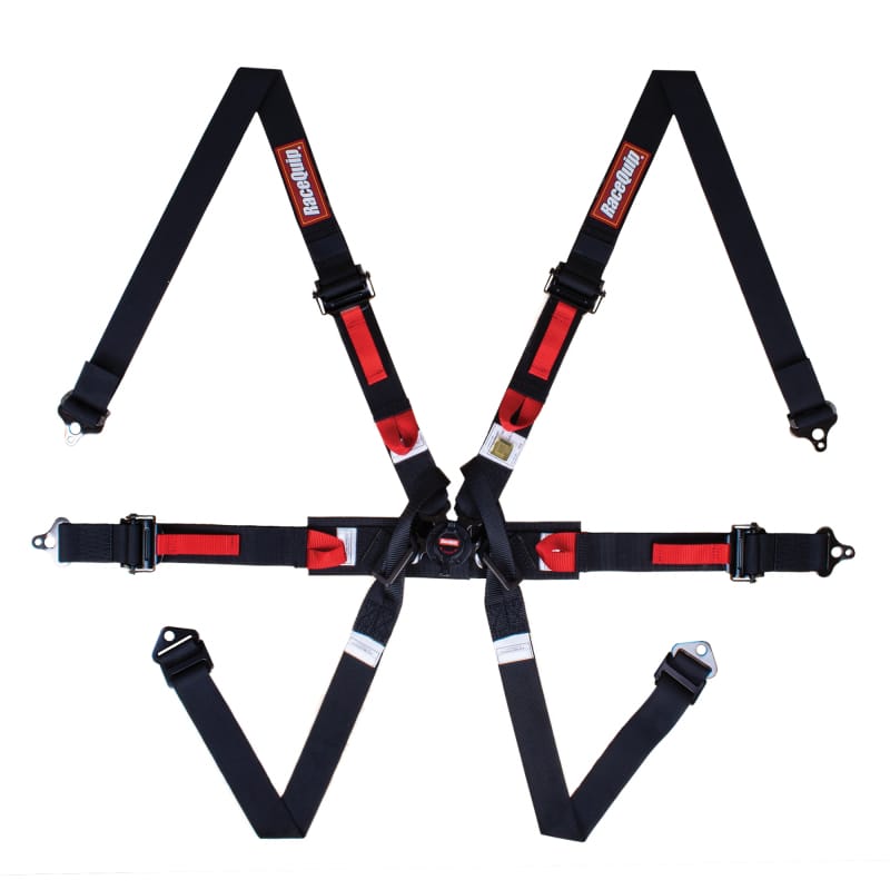 Racequip — RaceQuip Black FIA 6pt Pull Up Lap FHR Formula Sub