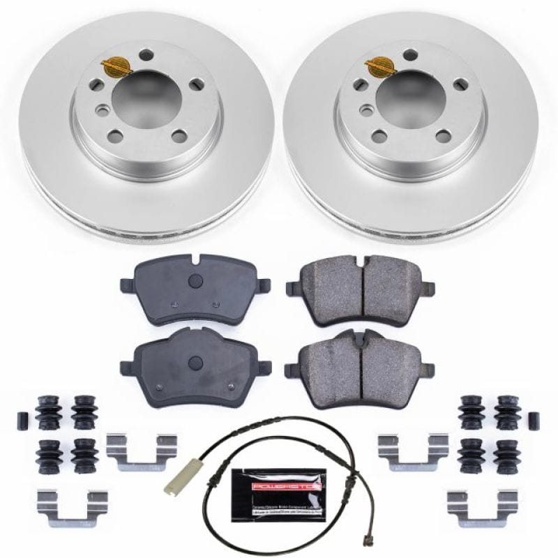 PowerStop — Genuine Geomet Coated Rotor and Carbon-Fiber Ceramic Brake Pad Kit