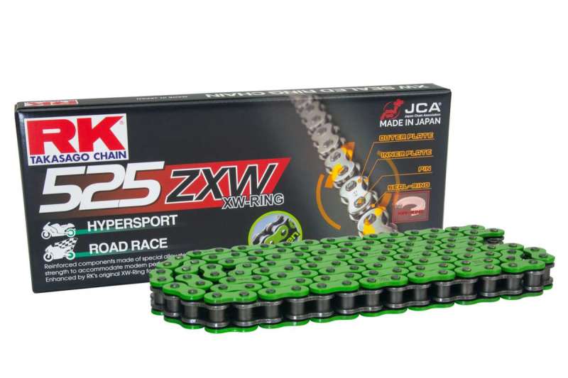 RK Chain — RK Chain MM525ZXW-150L XW-Ring - Green