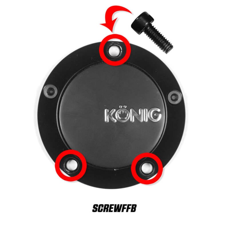 Konig — Konig Cap Screw Single (Black) For CAPFFB - Flow Formed